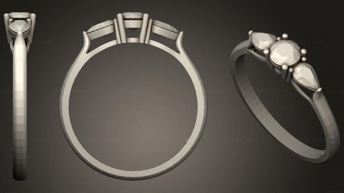 Ювелирные перстни и кольца (Bague 003, JVLRP_0947) 3D модель для ЧПУ станка